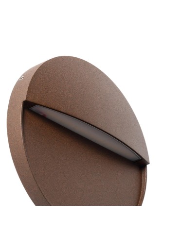 Abruzzo Outdoor wall lamp brown round IP54 6W CCT Lunaria ABR-LZKO-BR - product 2