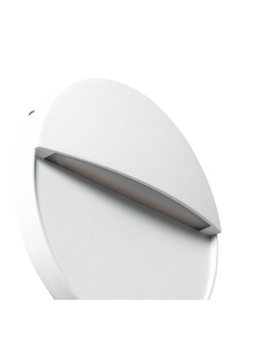 Abruzzo Outdoor wall lamp white round IP54 6W CCT Lunaria ABR-LZKO-B