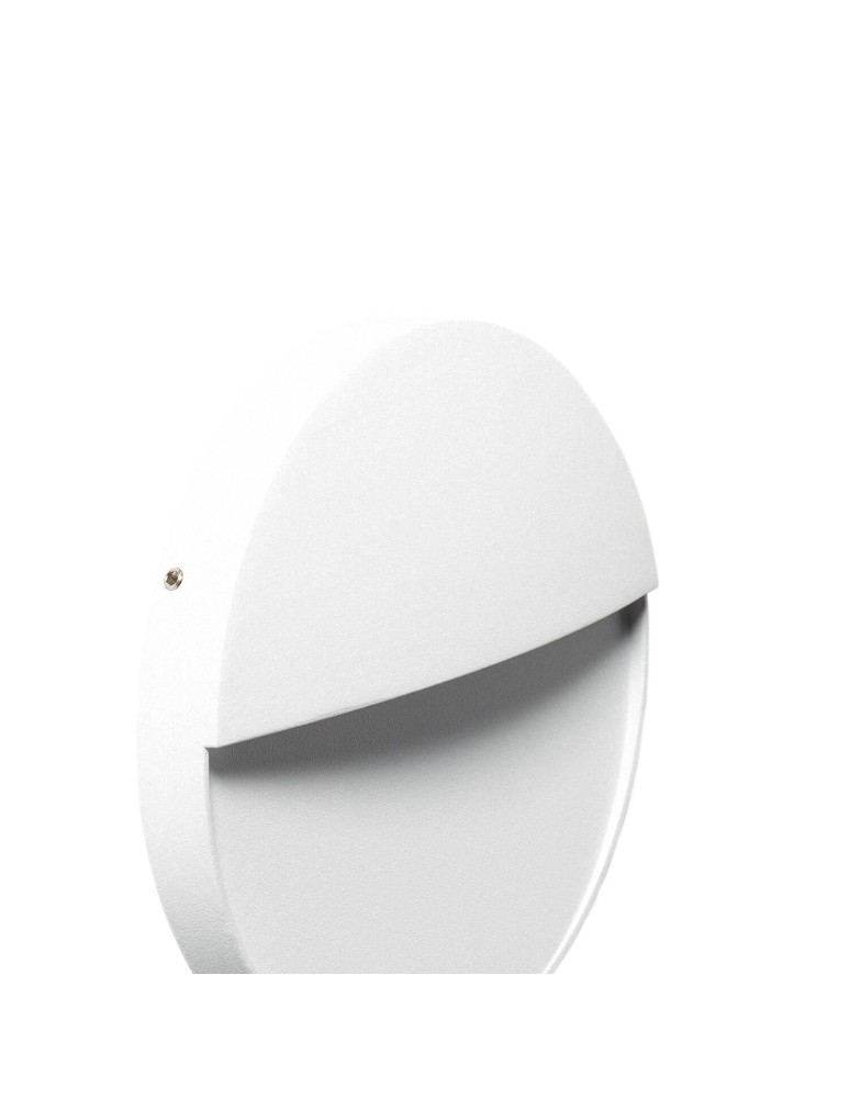 Outdoor wall lamps - Abruzzo Outdoor wall lamp white round IP54 6W CCT Lunaria ABR-LZKO-B - product kolory-swiatla.pl 2