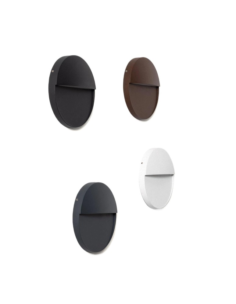 Outdoor wall lamps - Abruzzo Outdoor wall lamp white round IP54 6W CCT Lunaria ABR-LZKO-B - product kolory-swiatla.pl 4