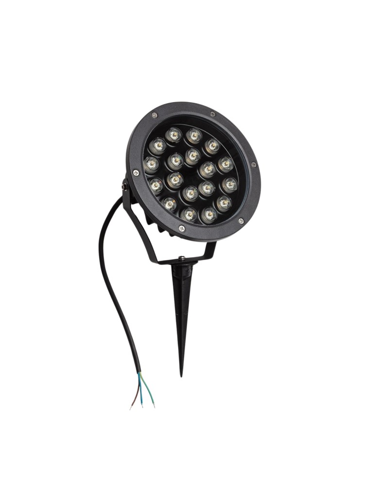 Abruzzo Naświetlacz zewnętrzny LED IP65 18W z bolcem 3000K Rosabella ABR-RZR-18W