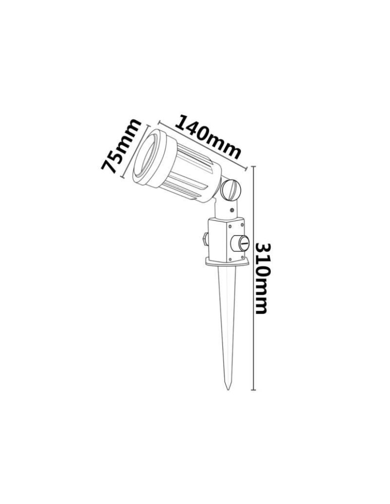 Outdoor spotlights and floodlights - Abruzzo Outdoor Spotlight IP65 E27 with bolt Fiorenza ABR-RZF-E27 - product kolory-swiatla.pl 5