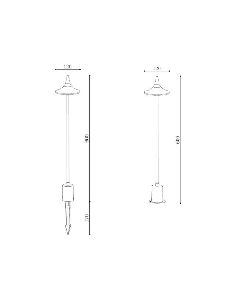 Standing garden lamps - Abruzzo LED outdoor post IP65 6W 60cm with bolt Brezza ABR-SOB-6W - product kolory-swiatla.pl 8