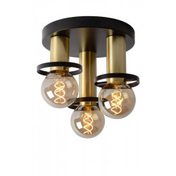 Lucide ANAKA Ceiling 3xE27 black satin brass 45179/13/30