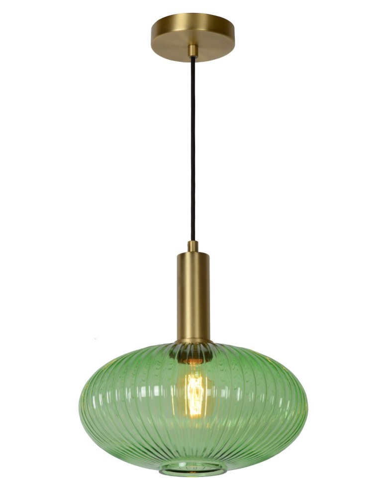 Green pendant lamps - Lucide MALOTO Pendant 1xE27 green 45386/30/33 - product kolory-swiatla.pl 2