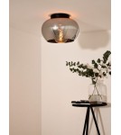 Ceiling lamps - Lucide JUDI Ceiling 1xE27 grey black 45177/30/65 - product 4