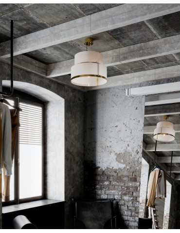 By Rydens Lampa wisząca Marcel Ø50 cm mosiądz/biały - produkt 2