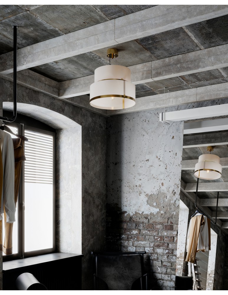 By Rydens Lampa wisząca Marcel Ø50 cm mosiądz/biały By Rydens Lampa wisząca Marcel Ø50 cm mosiądz/biały