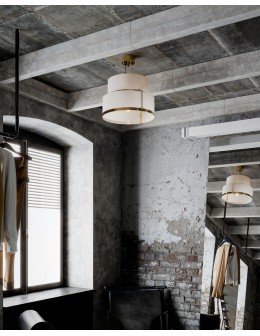 By Rydens Lampa wisząca Marcel Ø50 cm mosiądz/biały - produkt 2