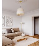 By Rydens Lampa wisząca Marcel Ø50 cm mosiądz/biały By Rydens Lampa wisząca Marcel Ø50 cm mosiądz/biały