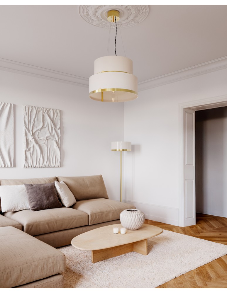 Pendant lamps - By Rydens Marcel pendant lamp Ø50 cm brass/white - product kolory-swiatla.pl 4