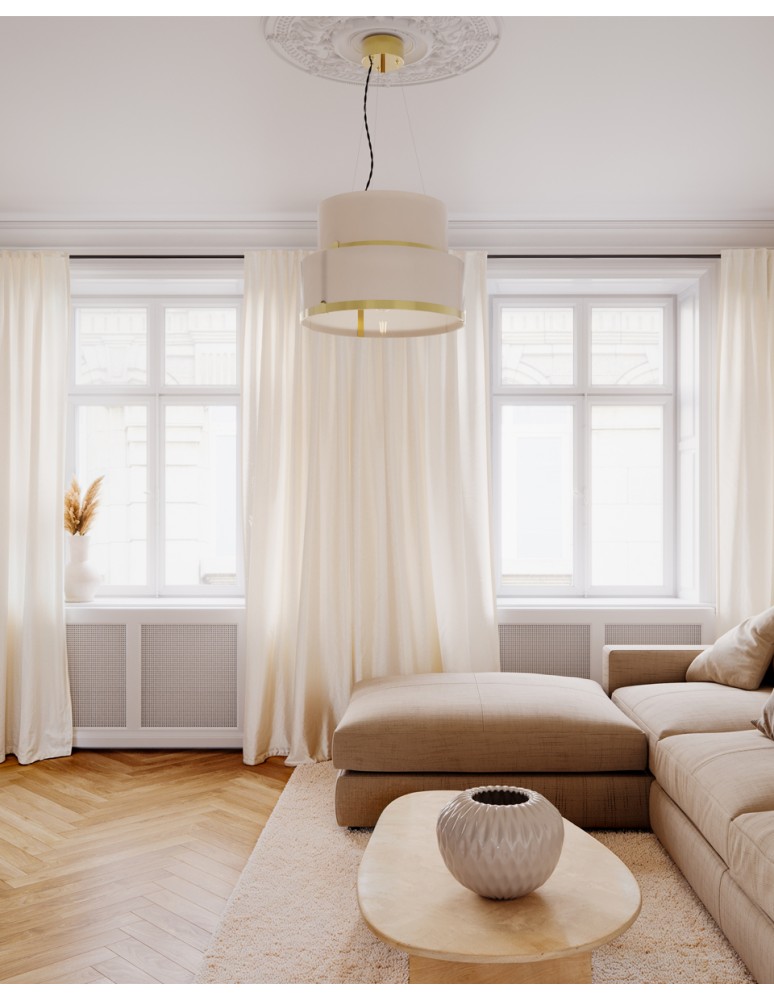 Pendant lamps - By Rydens Marcel pendant lamp Ø50 cm brass/white - product kolory-swiatla.pl 5