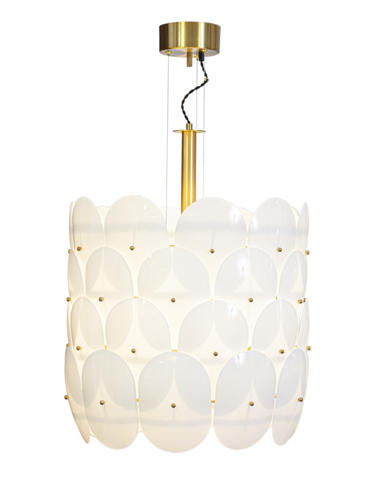 Glamour pendant lamps - By Rydens Omlot pendant lamp Ø50 white/copper - product kolory-swiatla.pl 5