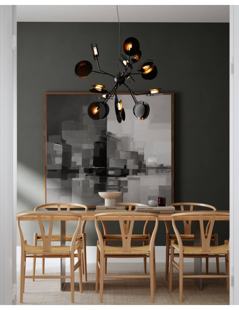 By Rydens Lampa wisząca Turno 4202080-4002 matowy czarny By Rydens Lampa wisząca Turno 4202080-4002 matowy czarny