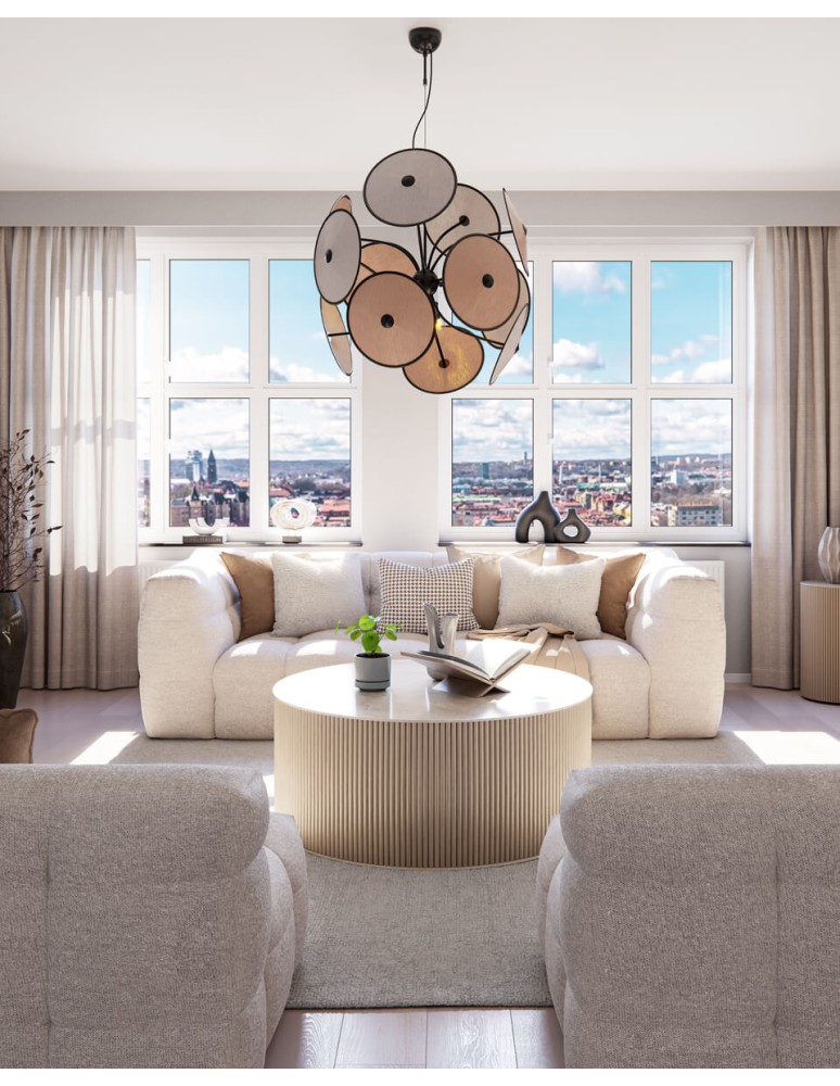 By Rydens Lampa wisząca Cappello 4202290-4002 czarny matowy/beżowy By Rydens Lampa wisząca Cappello 4202290-4002 czarny matowy/beżowy