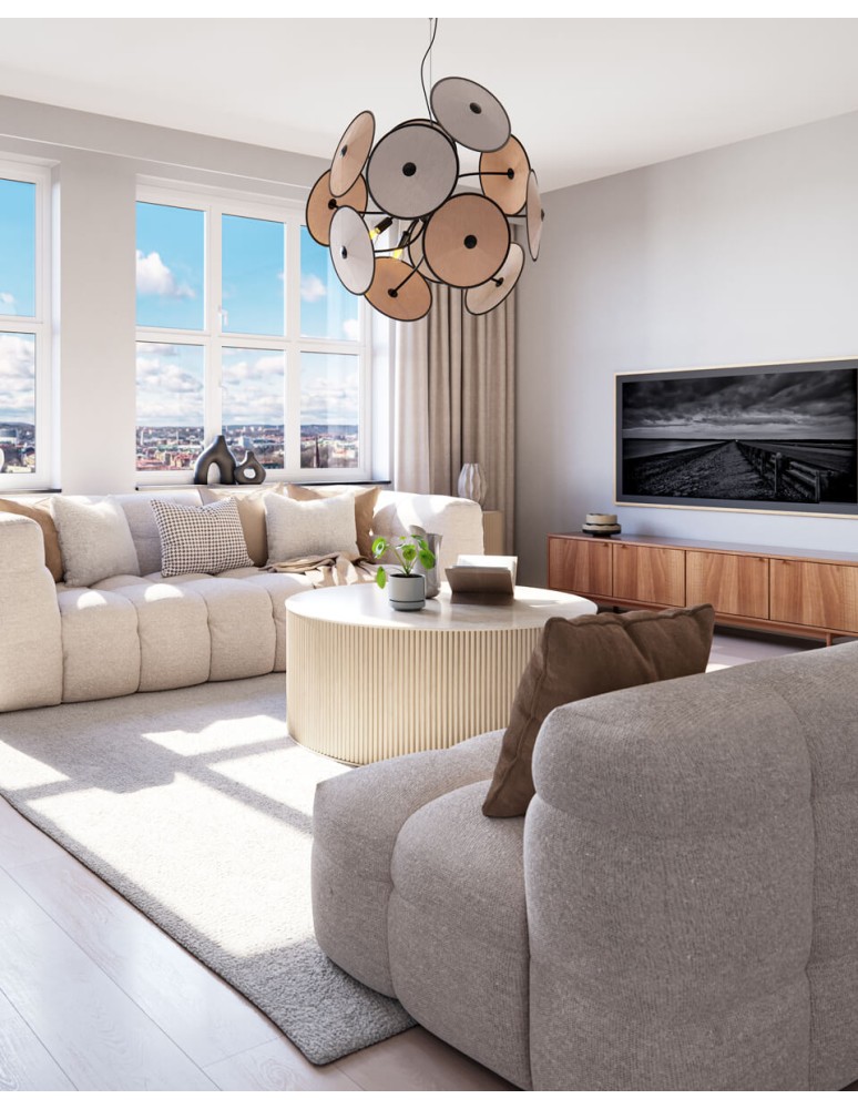 By Rydens Lampa wisząca Cappello 4202290-4002 czarny matowy/beżowy By Rydens Lampa wisząca Cappello 4202290-4002 czarny matowy/beżowy