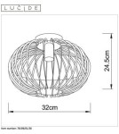Ceiling lamps - Lucide REDA Ceiling 1xE27 black 78199/01/30 - product 8