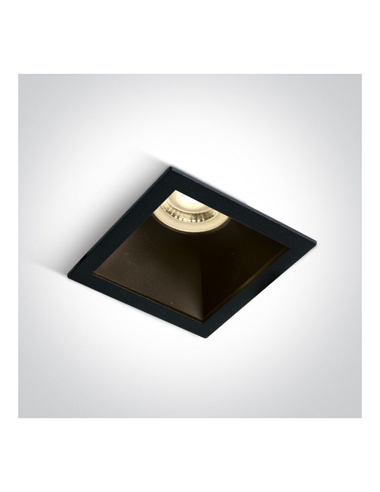 Square flush-mounted lamps - One Light ADAMAS 10W GU10 black 50105M/B/B fixed recessed recess. - product kolory-swiatla.pl 1