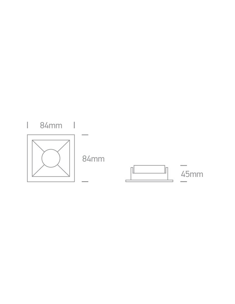 Square flush-mounted lamps - One Light ADAMAS 10W GU10 black 50105M/B/B fixed recessed recess. - product kolory-swiatla.pl 2