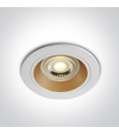 One Light JALIA wpust stały 10W GU10 biały-mosiężny  10105ALG/W/BS