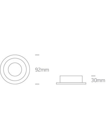 One Light JALIA wpust stały 10W GU10 biały-mosiężny  10105ALG/W/BS - produkt 2