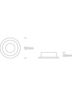 One Light JALIA wpust stały 10W GU10 biały-mosiężny  10105ALG/W/BS - produkt 2