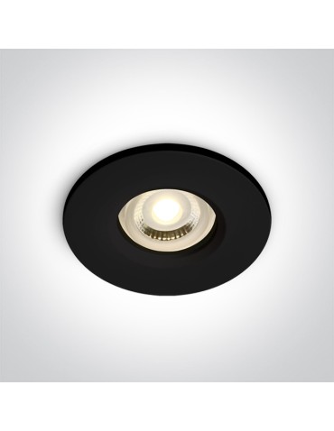 One Light NIKOLAOS 10W GU10 black IP65 10105R1/B fixed recessed recess.