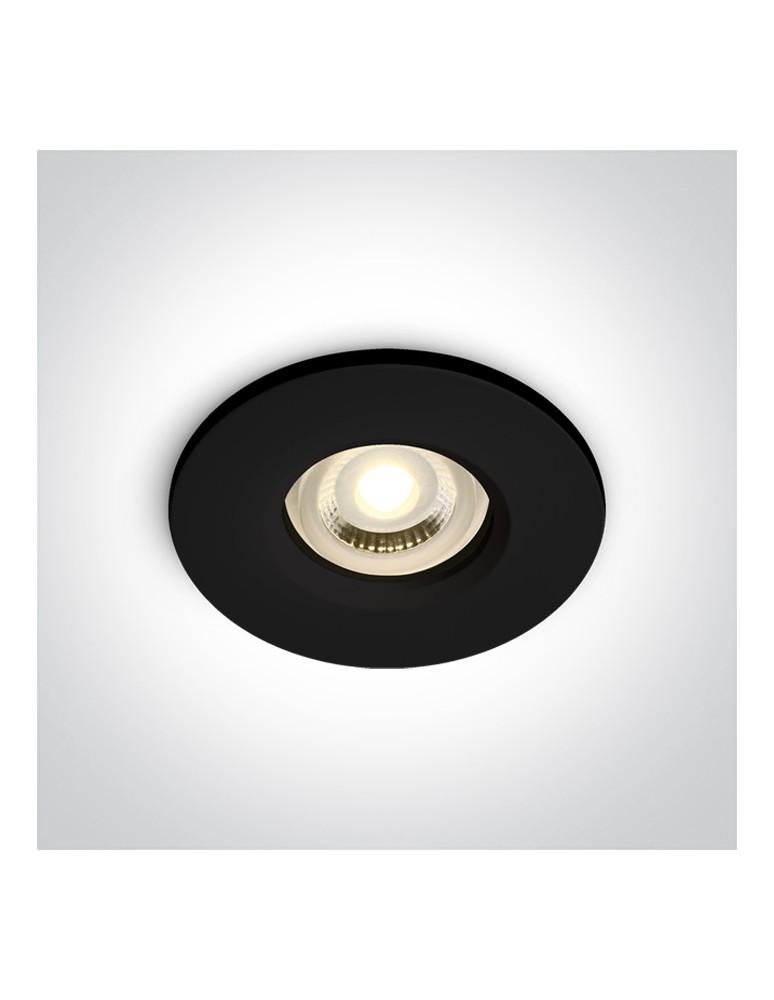 One Light NIKOLAOS wpust stały 10W GU10 czarny IP65 10105R1/B