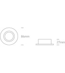 Flush-mounted hermetic lamps - One Light NIKOLAOS 10W GU10 black IP65 10105R1/B fixed recessed recess. - product 3