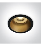 Round flush-mounted lamps - One Light ORMOS fixed recessed 10W GU10 black-brass 10105D8/B/BS - product 1