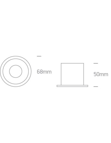 One Light ORMOS wpust stały 10W GU10 czarny-mosiężny  10105D8/B/BS - produkt 2