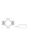 One Light POTAMOS MR wpust stały bezramkowy 10W GU10 biały  10105MR