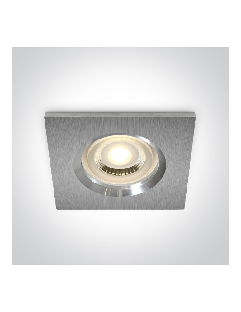 Flush-mounted hermetic lamps - One Light ZEFIRIA 10W GU10 aluminum IP65 permanent recessed 50105R1/AL - product kolory-swiatla.pl 1