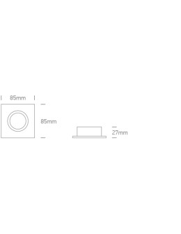 One Light ZEFIRIA wpust stały 10W GU10 aluminium IP65 50105R1/AL - produkt 2
