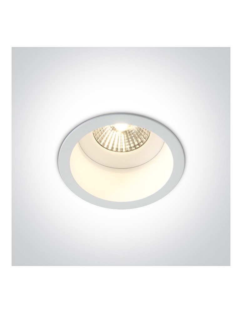 One Light ACHELIA wpust stały 6,5W 3000K-3500K-4000K biały IP54 10107WD/W/V