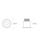 Flush-mounted hermetic lamps - One Light ACHELIA fixed recessed 6.5W 3000K-3500K-4000K white IP54 10107WD/W/V - product 3