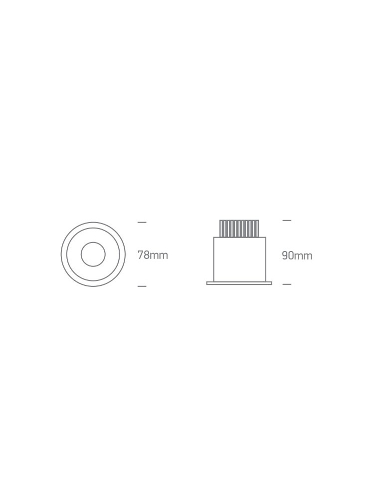 Flush-mounted hermetic lamps - One Light ACHELIA fixed recessed 6.5W 3000K-3500K-4000K white IP54 10107WD/W/V - product kolory-swiatla.pl 3