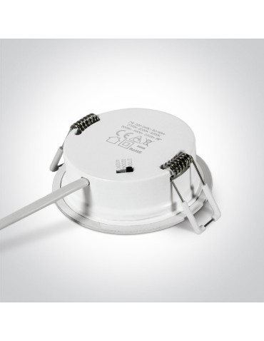 One Light ADA wpust stały 7W 2700K-3000K-4000K Triac biały IP65 10107PV/W/V - produkt 2