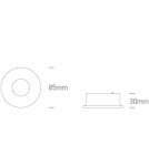 One Light ADA wpust stały 7W 2700K-3000K-4000K Triac biały IP65 10107PV/W/V