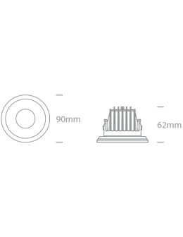 One Light ANARO fixed recessed 8 3000K white IP40 10108J/W/W - product 2
