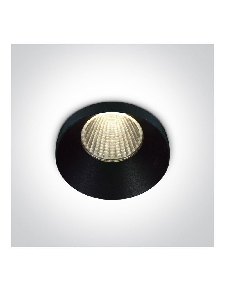 One Light ARES wpust stały 12W 3000K czarny  10112HA/B/W