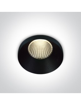 One Light ARES wpust stały 12W 3000K czarny  10112HA/B/W