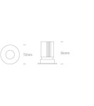 LED flush-mounted lamps - One Light ARES fixed recessed 12W 3000K black 10112HA/B/W. - product 2