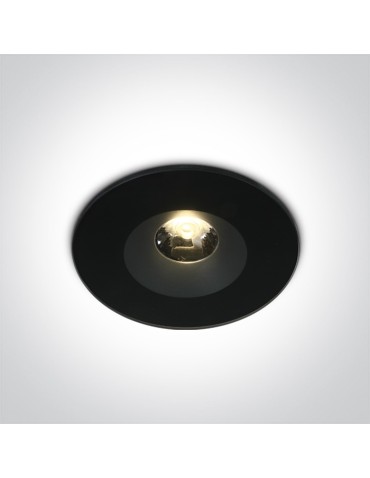 One Light BAIDA wpust stały 6W 3000K czarny IP65 10106V/B/W