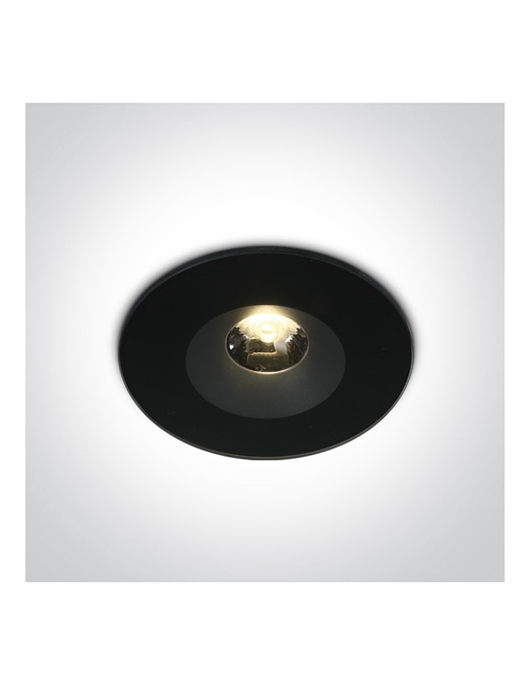 One Light BAIDA wpust stały 6W 3000K czarny IP65 10106V/B/W