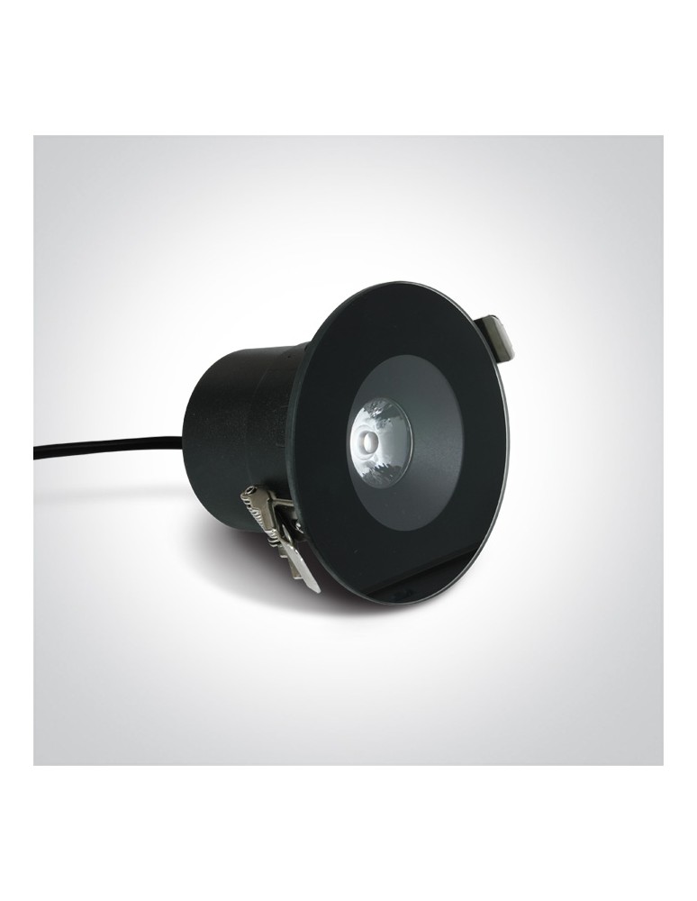 One Light BAIDA wpust stały 6W 3000K czarny IP65 10106V/B/W