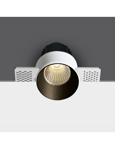 One Light BELEN frameless fixed recessed 12W 3000K-3500K-4000K black 10112BTR/B/V.