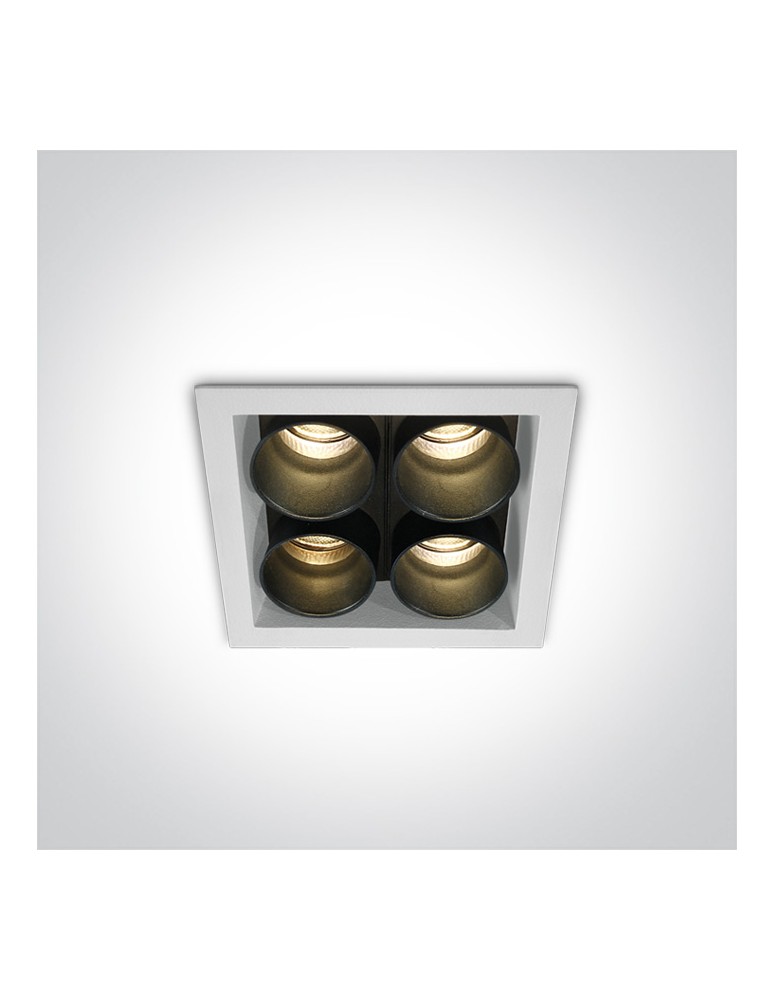 LED flush-mounted lamps - One Light BROLO 4 fixed recessed 10W 3000K white 50406C/W/W - product kolory-swiatla.pl 1