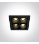 LED flush-mounted lamps - One Light BROLO 4 fixed recessed 10W 3000K black 50406C/B/W - product 1