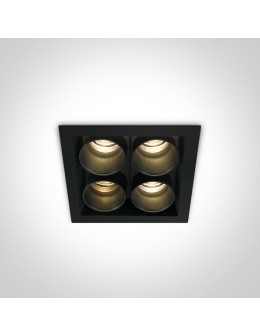 One Light BROLO 4 wpust stały 10W 3000K czarny 50406C/B/W